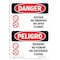 Signmission OSHA, Oxygen No Smoking No Open Flames Bilingual, 10in X 7in Rigid Plastic, 7" W, 10" L, Spanish OS-DS-P-710-VS-1515 - alternate 1